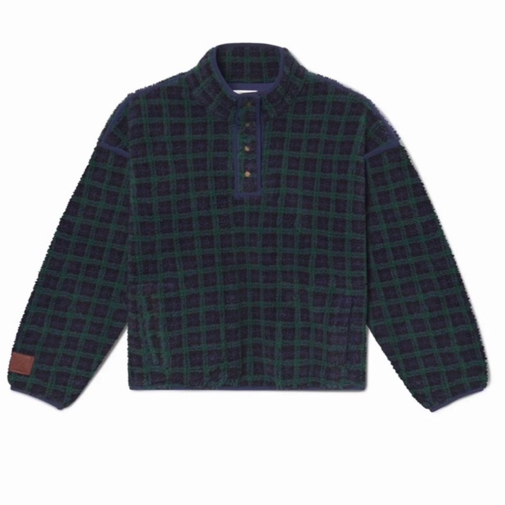 ELEVEN ELEVEN PLAID FLEECE PULLOVER